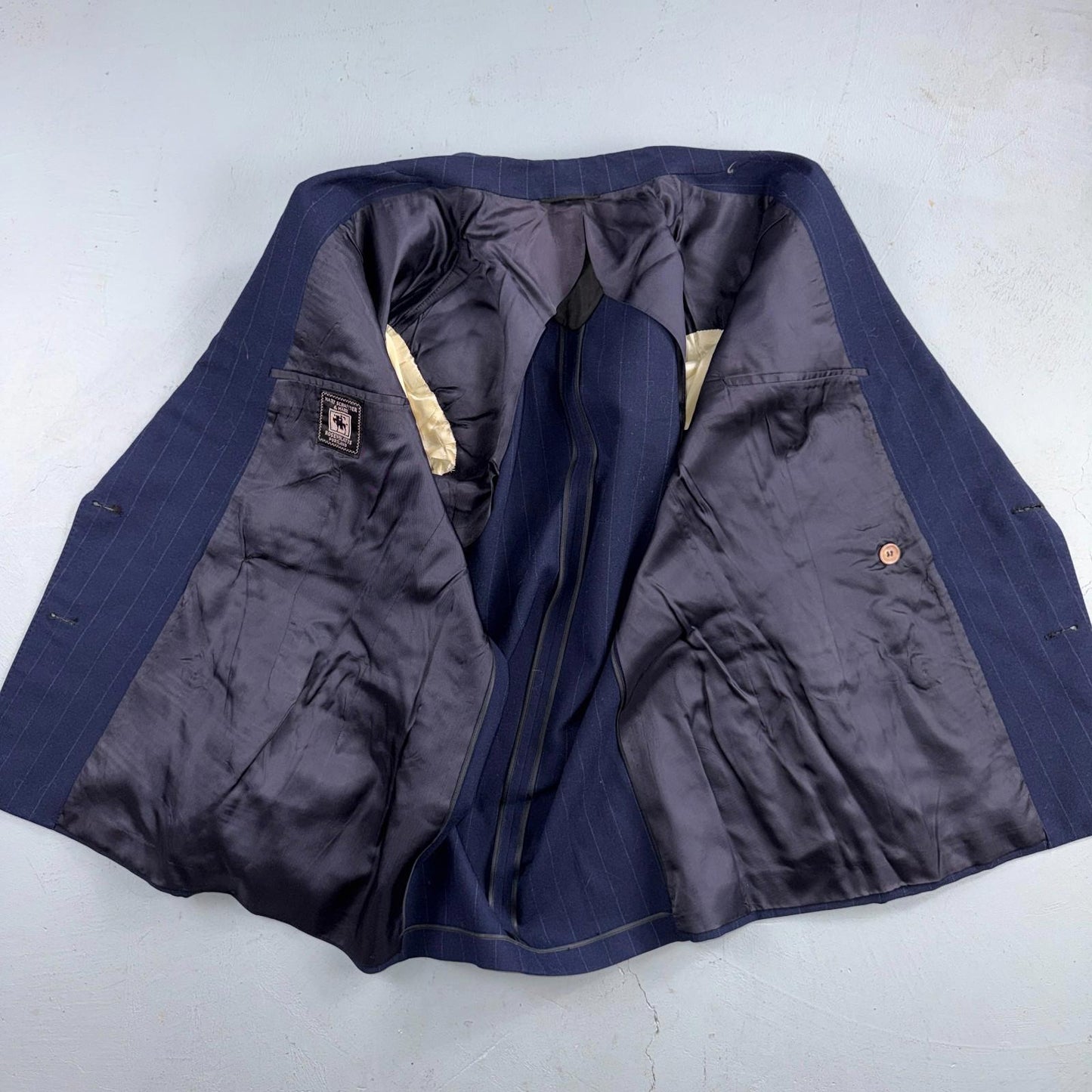 1940s 1950s VTG Mens Double Breast Suit 40 Jacket Coat Pants Union Rockabilly