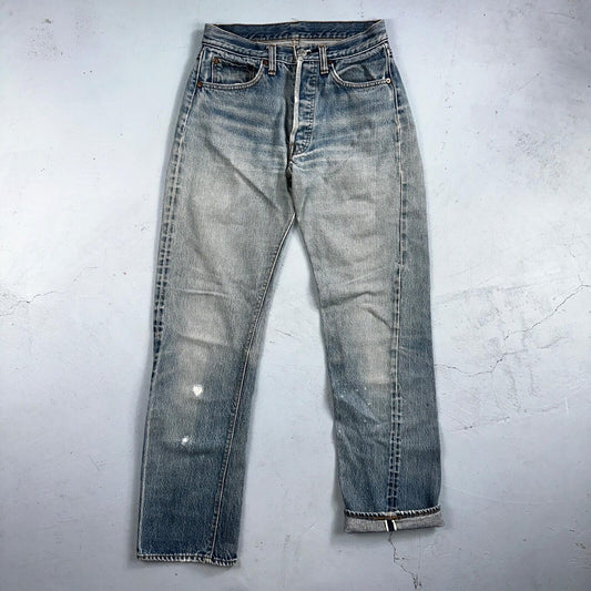 Levis 501 Vintage 80s Redline Selvedge USA XX Jeans Light Wash 30x36 Act 27x31