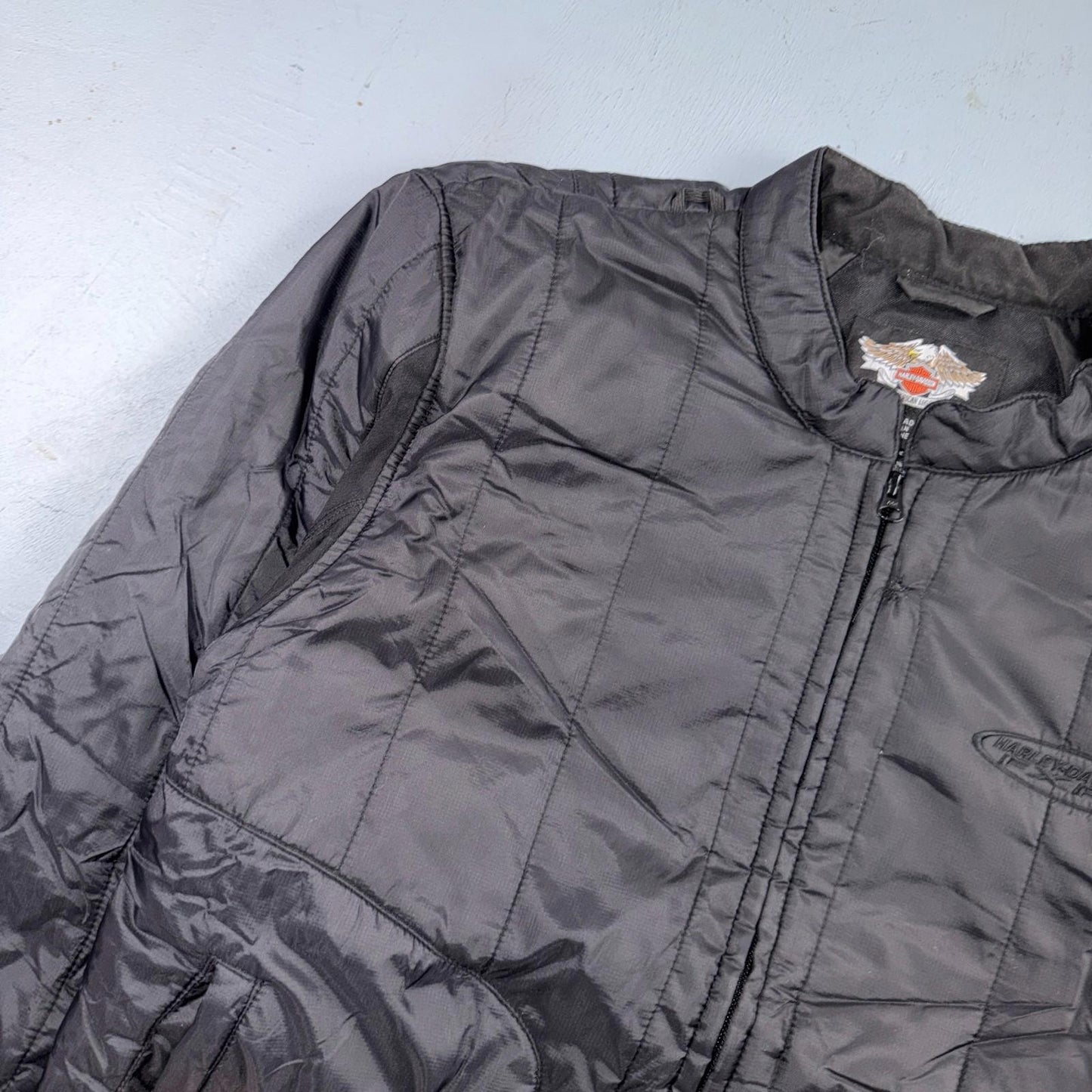 Harley-Davidson FXRG Lightweight Jacket Liner Mens XL Puffer Black Warm Up