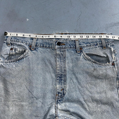 Levis 505 Vintage 90s Orange Tab Jeans 36x32 Thrashed Light Wash 501 Act 33x31