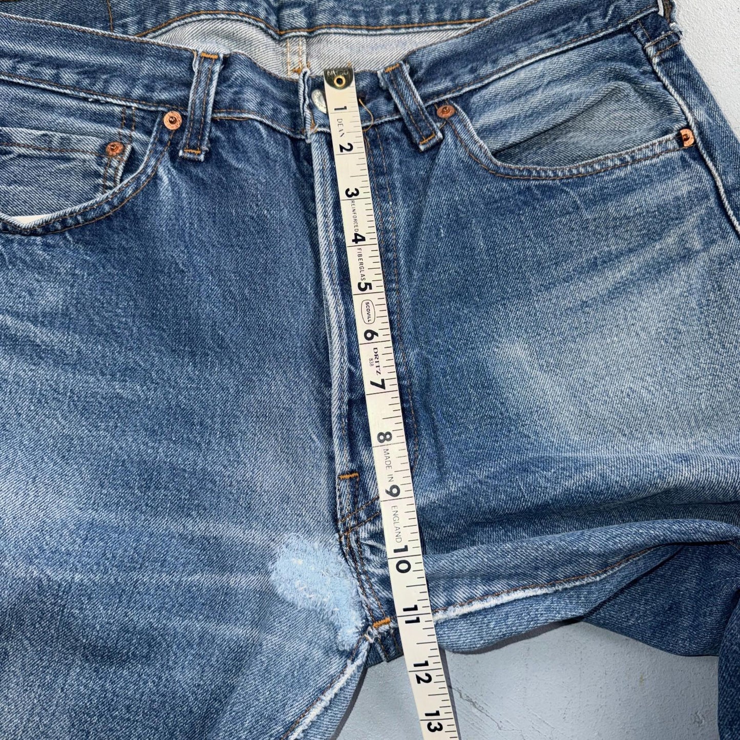 Levis 501 Vintage 80s Redline Selvedge USA XX Jeans Light Wash 35x32 Act 32x28