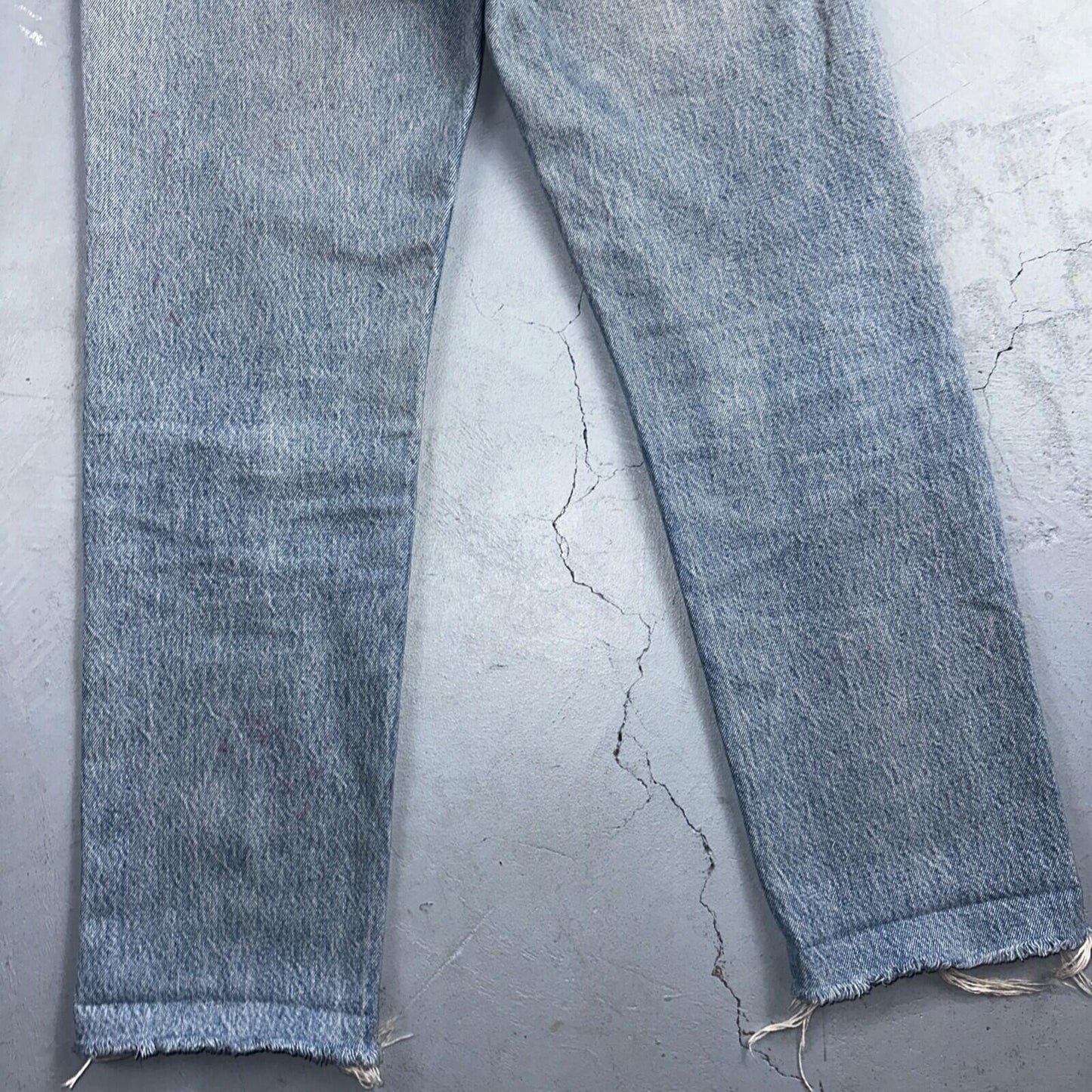 Levis 501 Vintage 80s USA XX Straight Leg Jeans Blue Light ALTERED Act 30x27