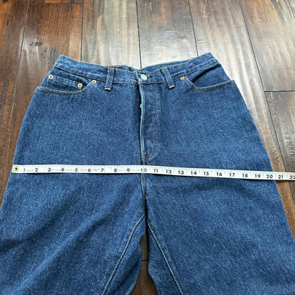 Vintage Levis 501 Jeans Womens 28x28 Denim USA Dark Wash Tapered 18501-0115