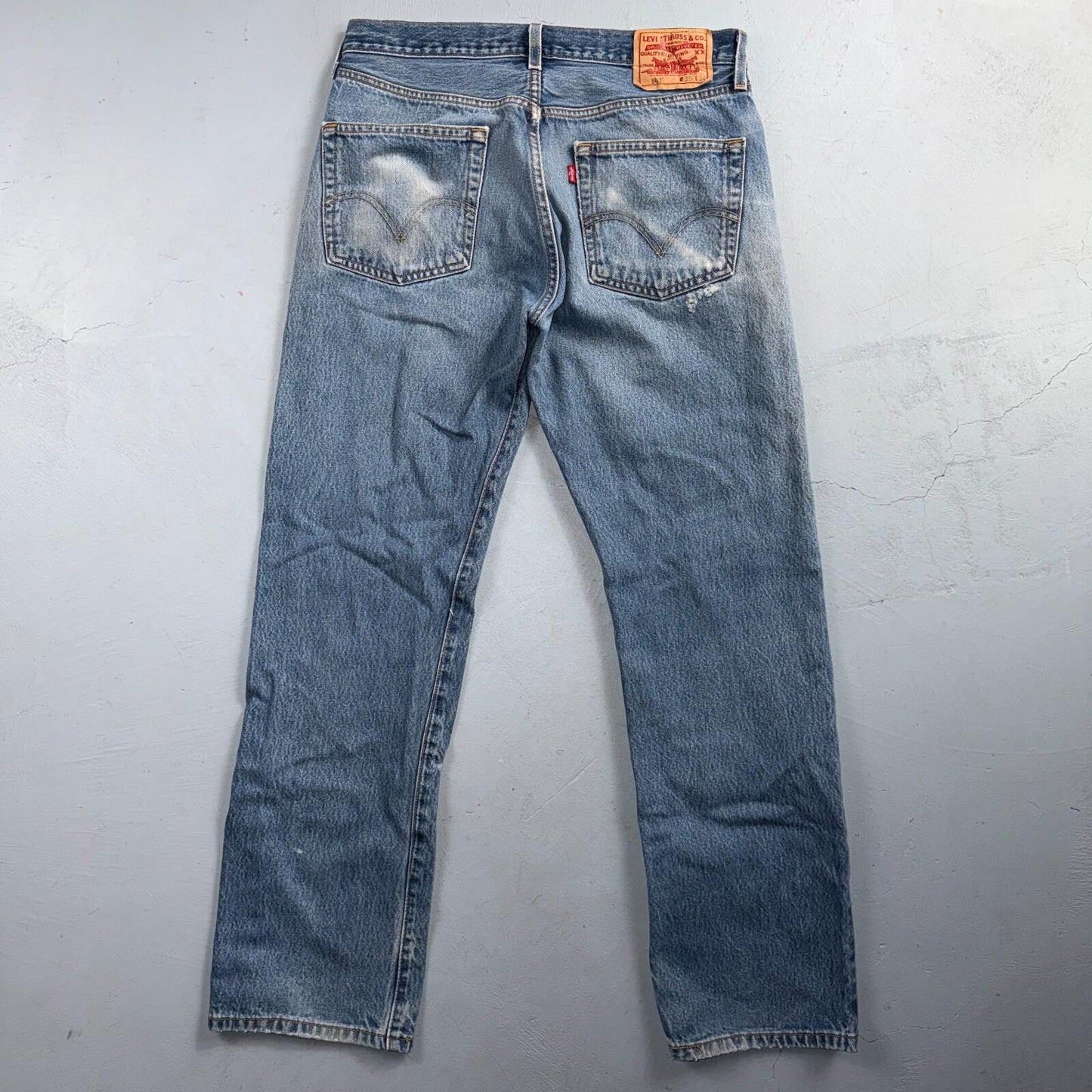 Levis 501 Vintage Y2K XX Straight Leg Jeans Blue Light Wash 35x34 Act 33x31