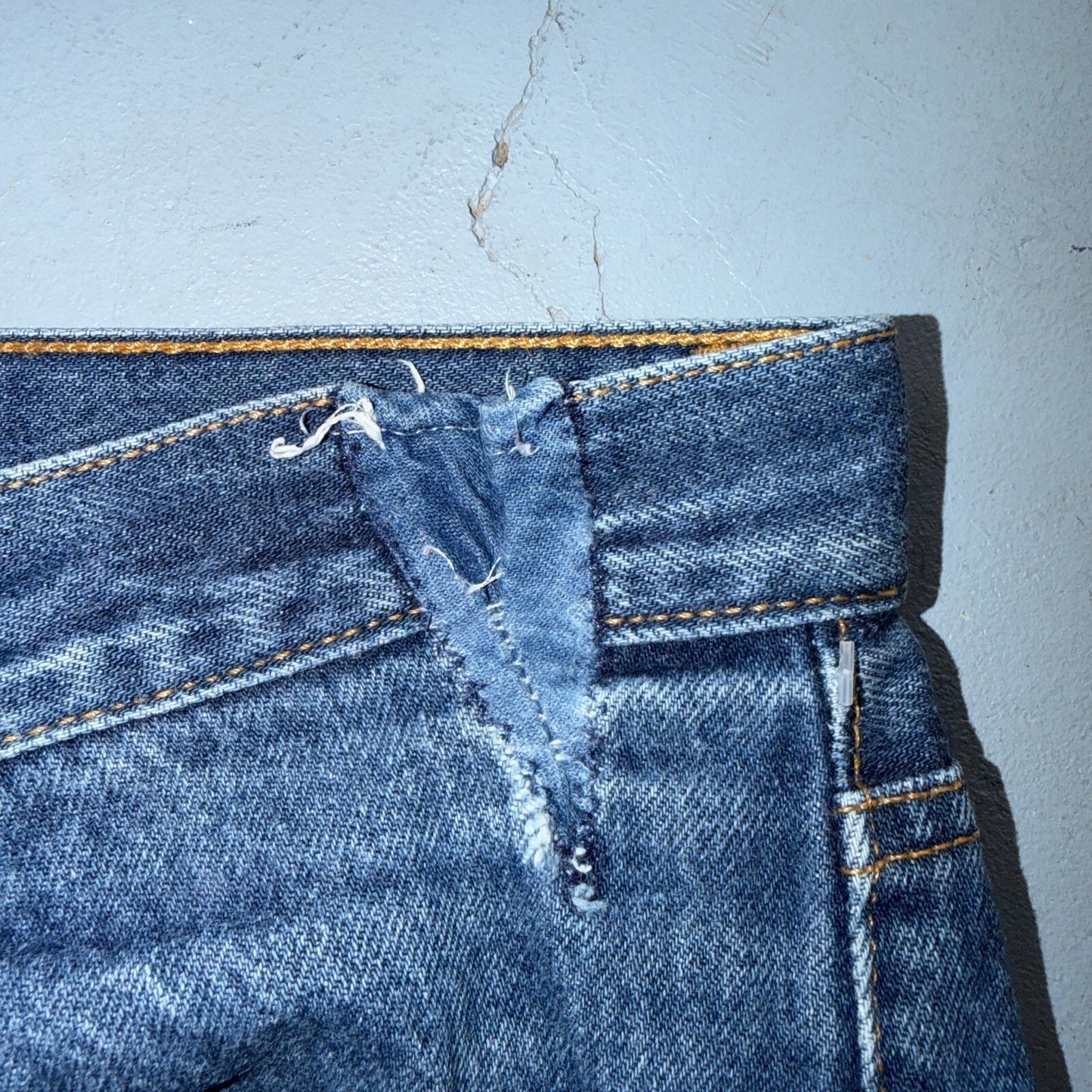 Levis 501 Vintage 90s USA XX Straight Leg Jeans Blue Altered 31x34 Act 30x29