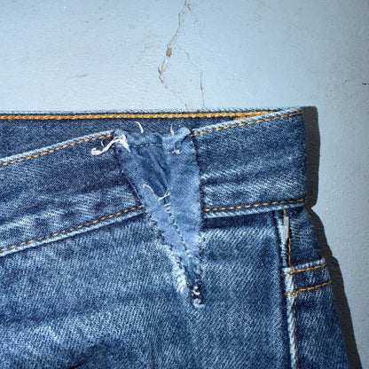 Levis 501 Vintage 90s USA XX Straight Leg Jeans Blue Altered 31x34 Act 30x29