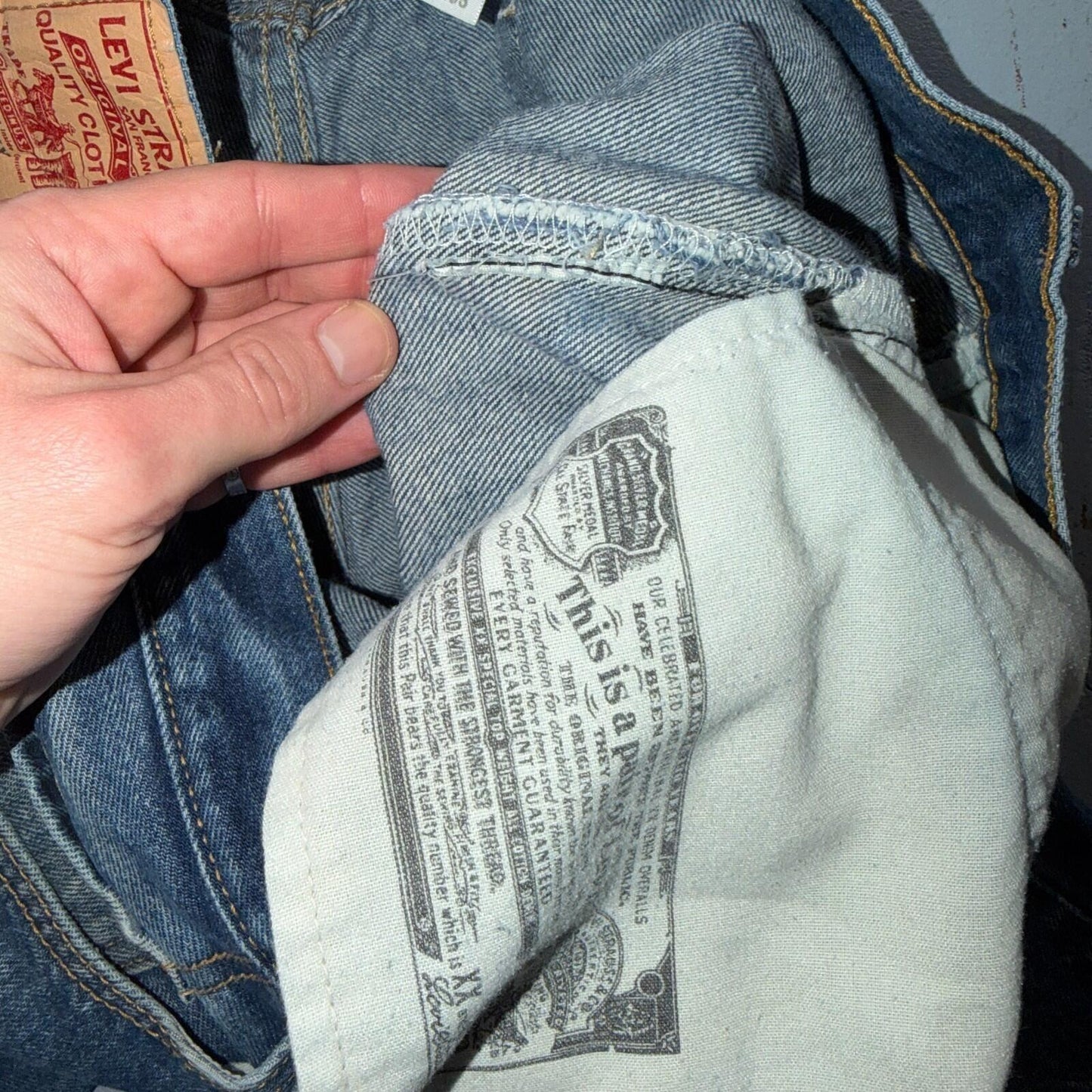 Levis 501 Vintage Y2K XX Straight Leg Jeans Blue Med Wash 34x33 Act 33x30
