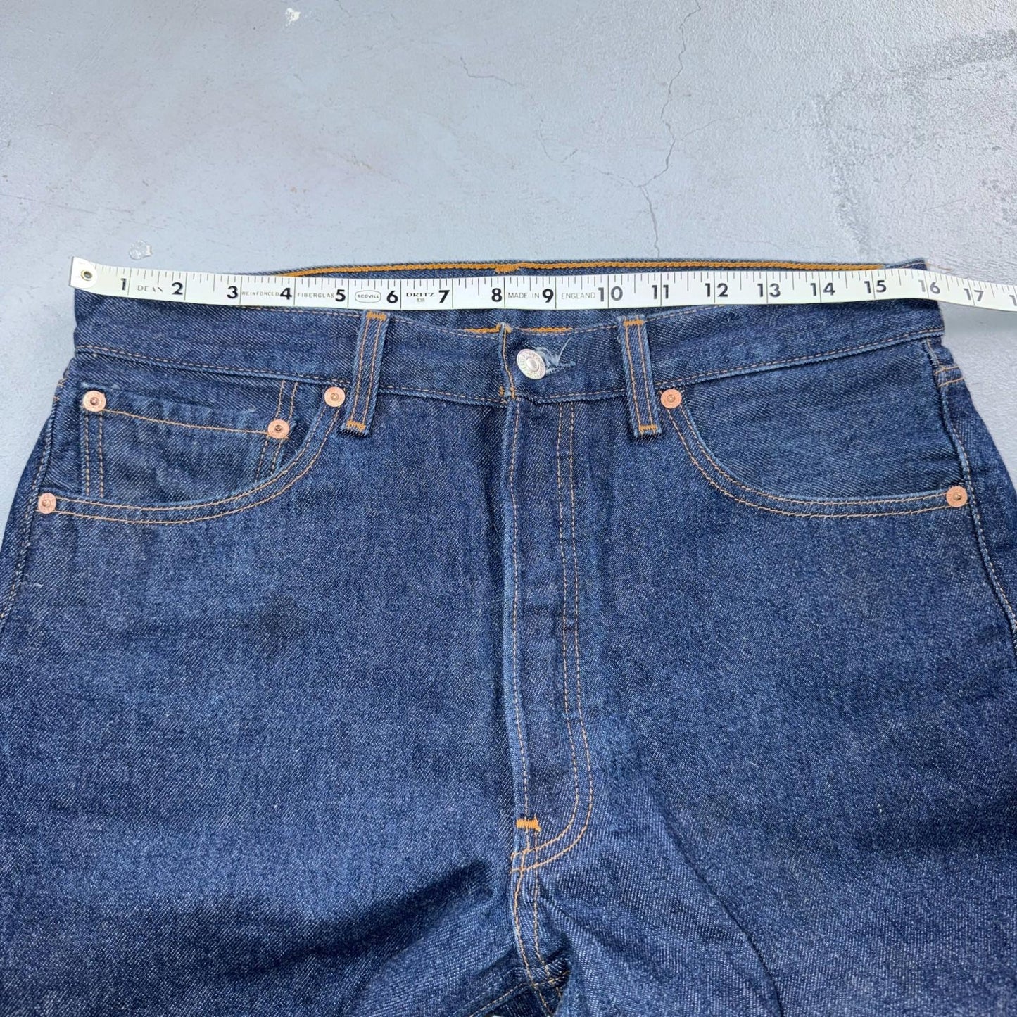 Levis 501 Vintage Y2K 90s XX Straight Leg Jeans Blue Dark Wash 33x30 Act 32x27