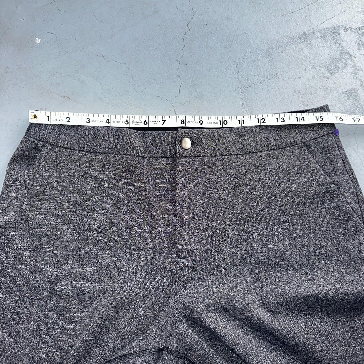 Lululemon Size 10 Grey Marle Ponte High Waist Fly Slim Fit Dress Pants Casual
