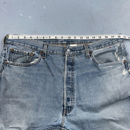 Levis 501 Vintage 90s Mexico Straight Leg Jeans 38x30 Y2K Light Wash Act 37x29