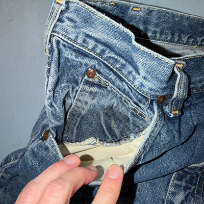 Vintage 60s Lee Riders Sanforized Denim Blue Jeans USA Talon Mens 32x31 70s