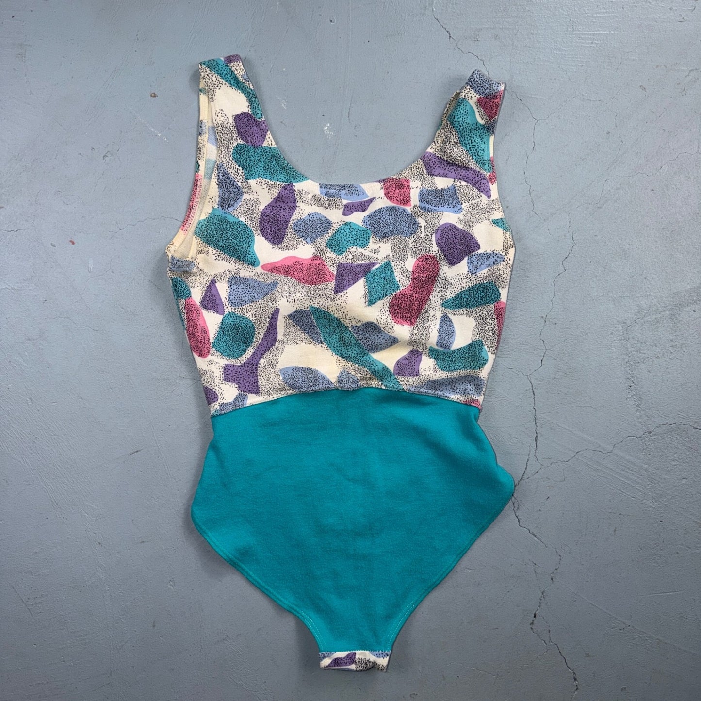 VTG 80s 90s The Body Co Leotard Biketard Women's M Soda Beach Summer Swim Suit