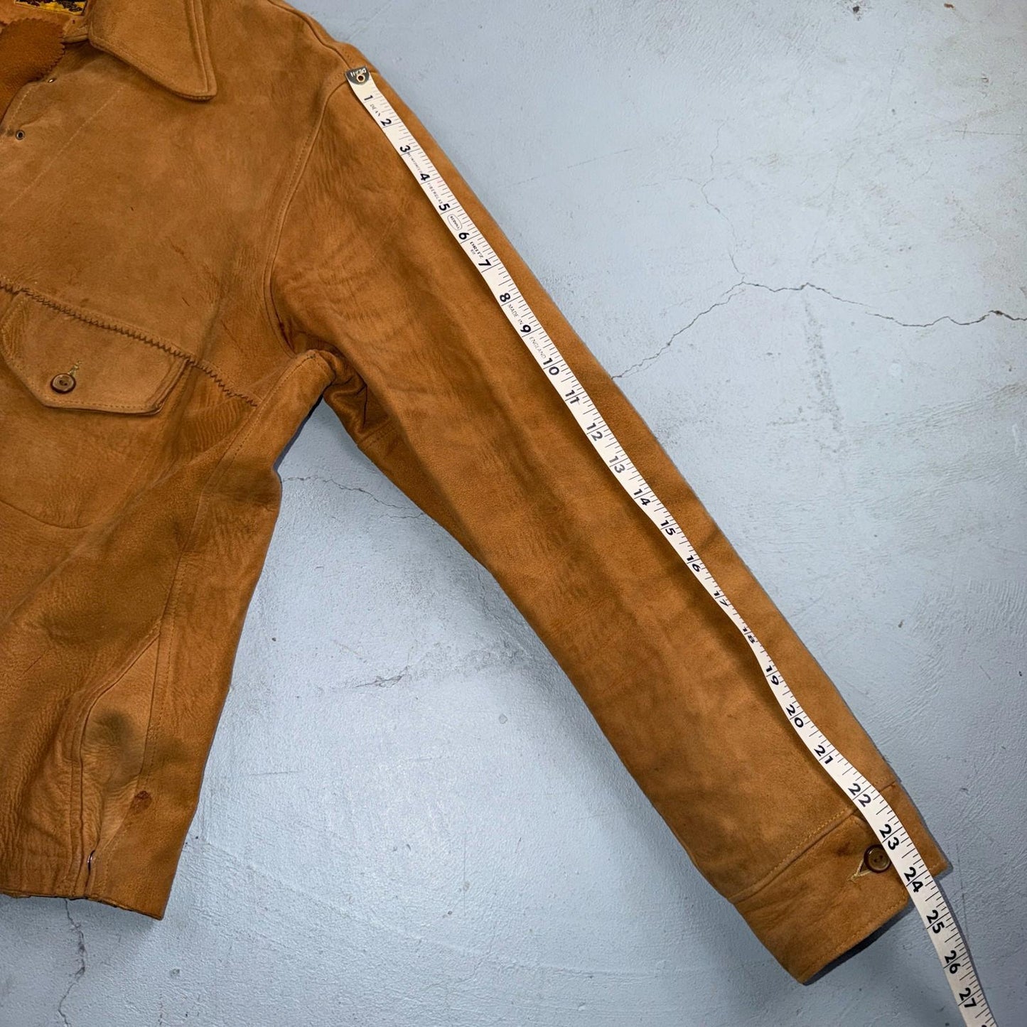 VTG 1940s Union Suede Pullover Leather Lace Up Cowboy Rockabilly Rodeo 40s Shirt