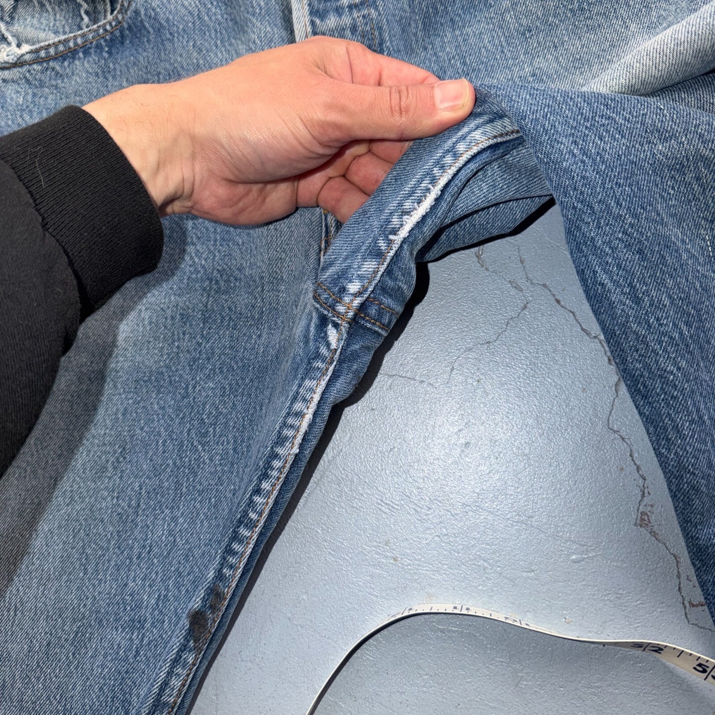 Levis 501 Vintage 90s USA XX Straight Leg Jeans Blue Light Wash 34x33 Act 31x29