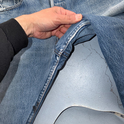 Levis 501 Vintage 90s USA XX Straight Leg Jeans Blue Light Wash 34x33 Act 31x29