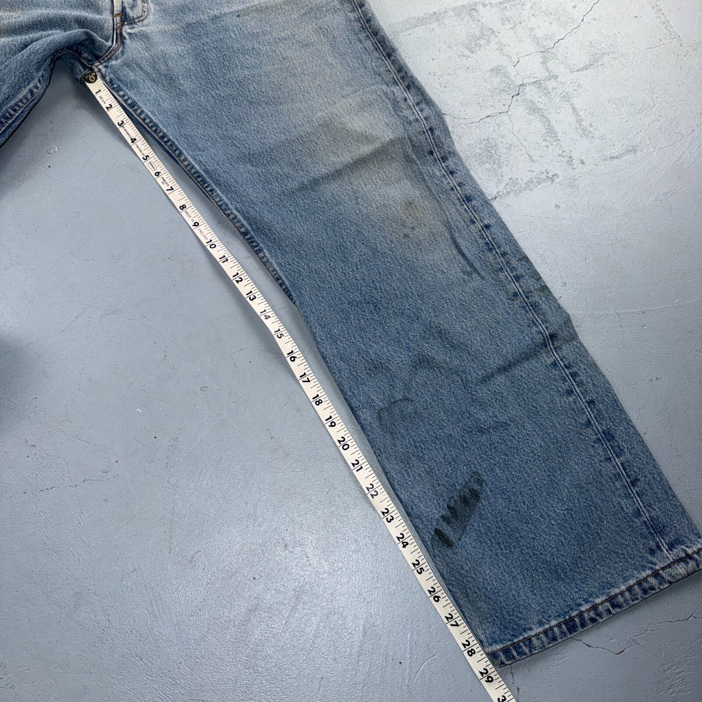 Levis 501 Vintage 90s USA XX Straight Leg Jeans Blue Light Wash 38x30 Act 37x29
