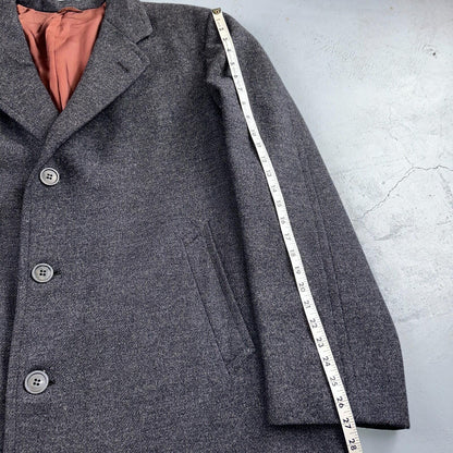 VTG Edward Chapman 1948 Vancouver BC Mens Overcoat Long Coat WWII 1940s Wool