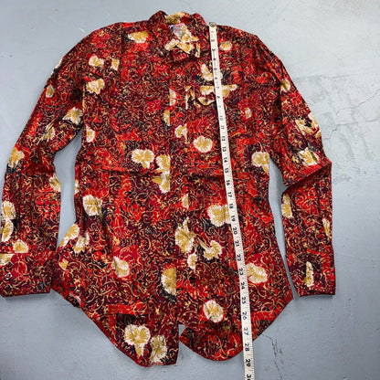VTG 50s Levis Western Wear Floral Paisley Pearl Snap Button Shirt Rockabilly