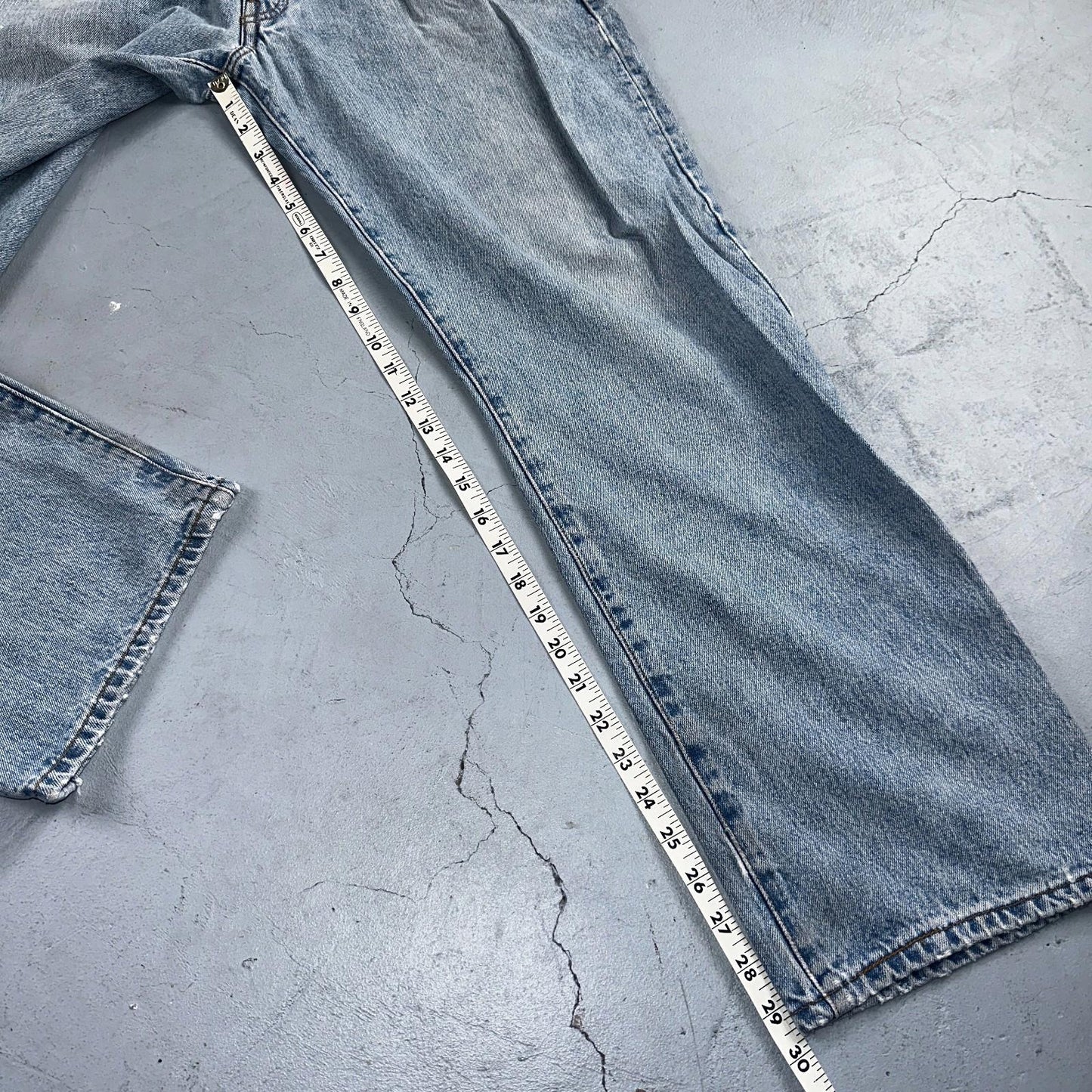 Levis 501 Vintage Y2K 90s XX Straight Leg Jeans Blue Light Wash 35x32 Act 32x29