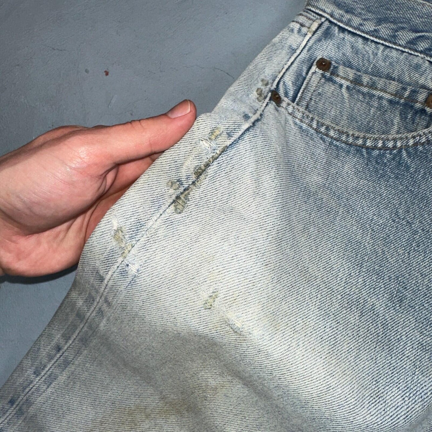 Levis 501 Vintage 80s Redline Selvedge USA XX Jeans Light Wash 1980s Act 30x26
