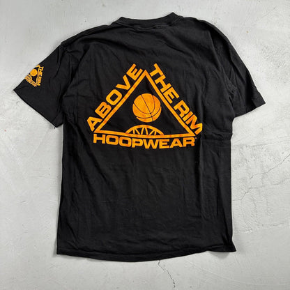 Oneita Above The Rim Hoopwear VTG T Shirt 90s Black Basketball Graphic XL Rap