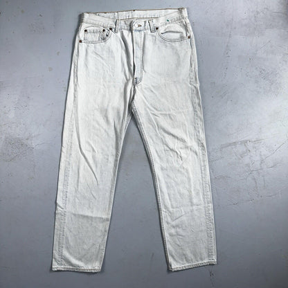 Levis 501 Vintage 90s USA XX Straight Leg Jeans 36x32 Light Wash Act 33x30