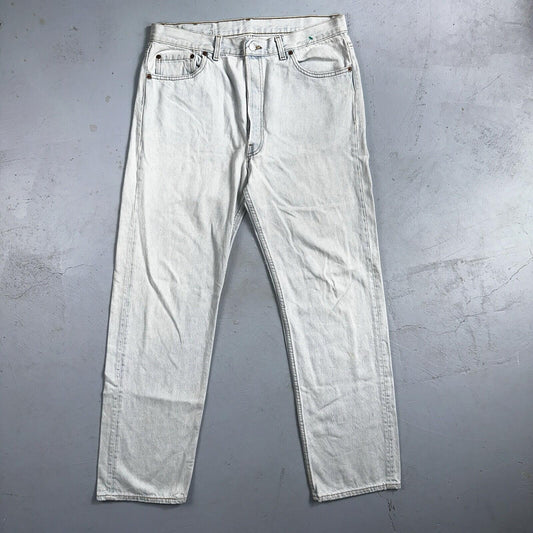 Levis 501 Vintage 90s USA XX Straight Leg Jeans 36x32 Light Wash Act 33x30