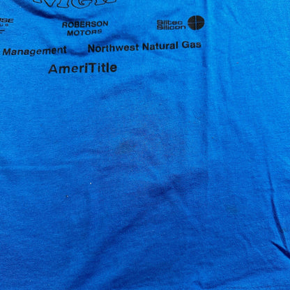 Boys and Girls Club VTG T Shirt 90s Hanes Blue Night Out Salem Oregon Moon Dance