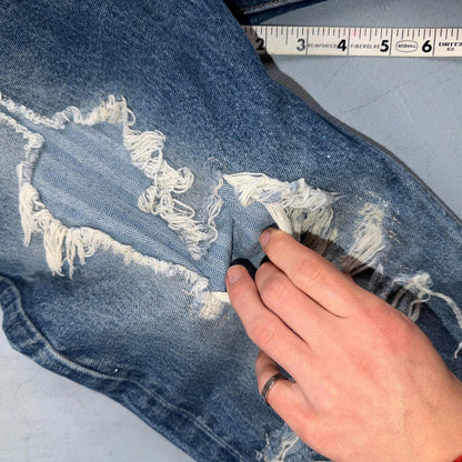 Levis 501 Vintage 90s USA XX Straight Leg Jeans Blue Thrashed 35x36 Act 33x32