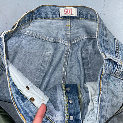 Levis 501 Vintage Y2K XX Straight Leg Jeans Blue Light Wash 34x34 Act 35x30