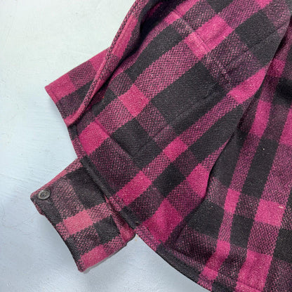VTG 1950s Black Bear Purple Faded Double Mackinaw Wool Cruiser Jacket Filson 50s