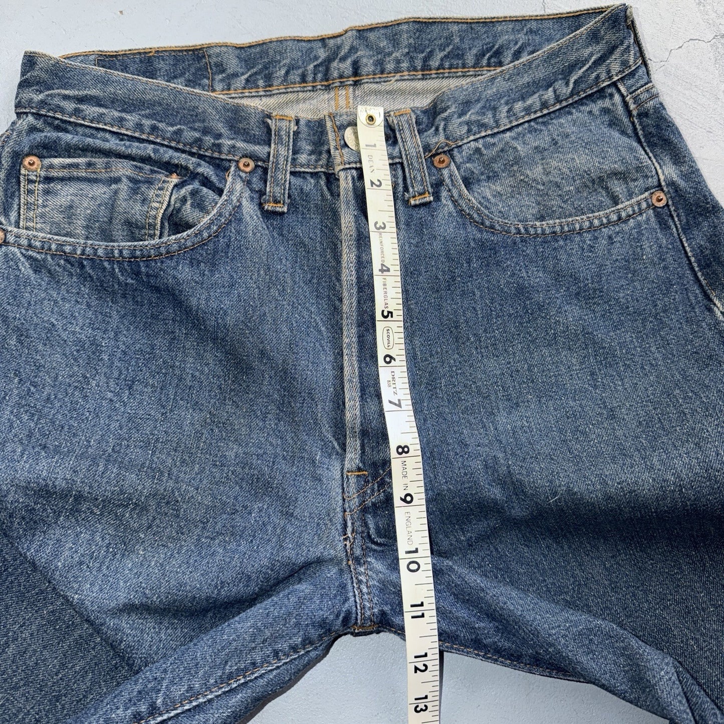 Levis 501 Vintage 70s SS Redline Selvedge USA Jeans Med Wash 32x34 Act 29x29