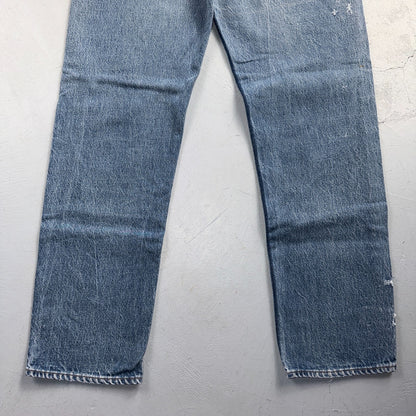 Levis 501 Vintage 80s USA XX Straight Leg Jeans Blue Light Wash 40x36 Act 36x31