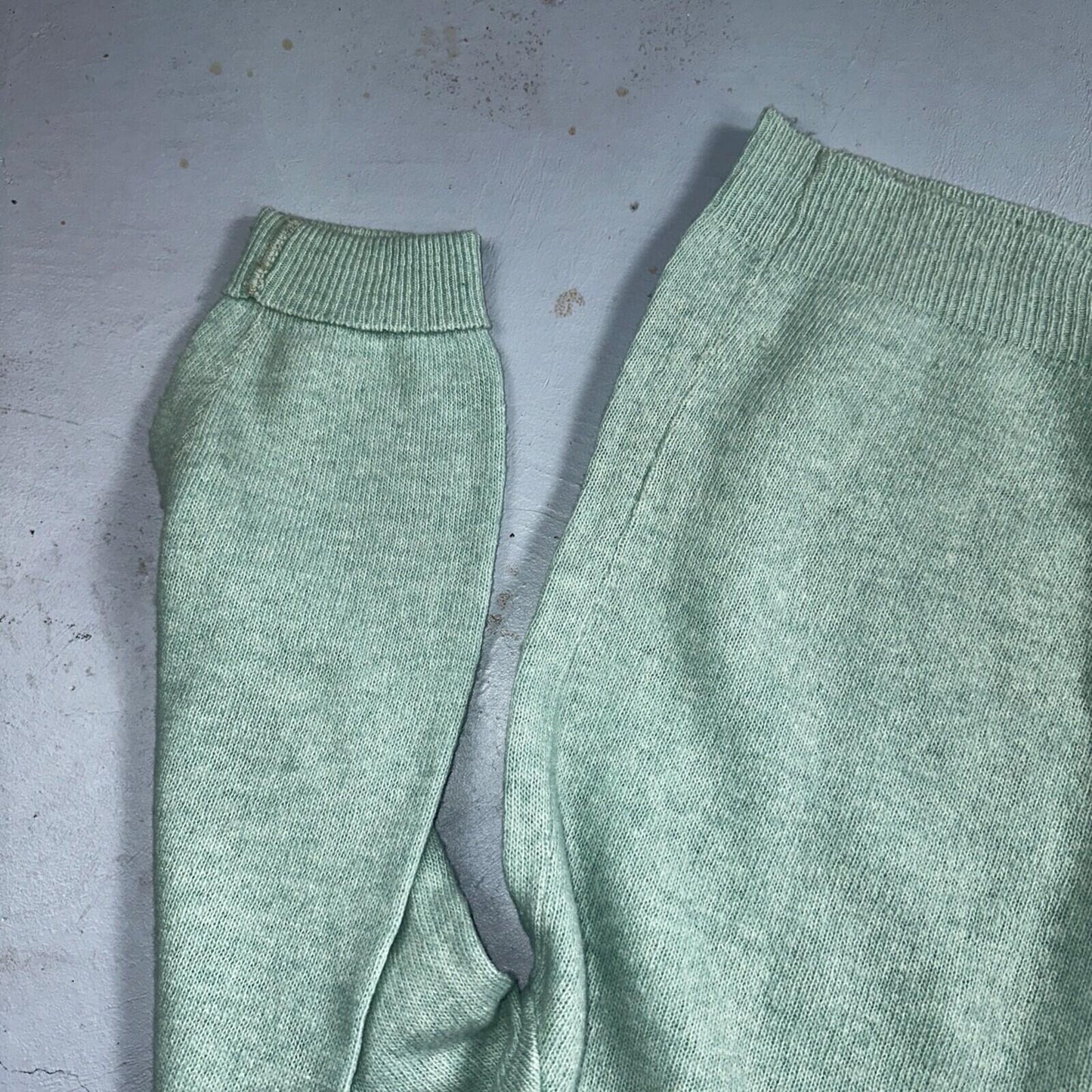 Lord Jeff Hampshire VTG 50s Knit XL Teal Green 1950s 60s Rockabilly Wool