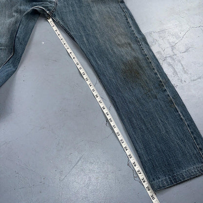 Levis 501 Vintage Y2K XX Straight Leg Jeans Blue Med Wash 38x36 Act 37x29