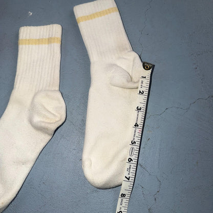 VTG 80s Nike Quarter Socks Swoosh USA White Yellow Air Max 1 1986 RARE