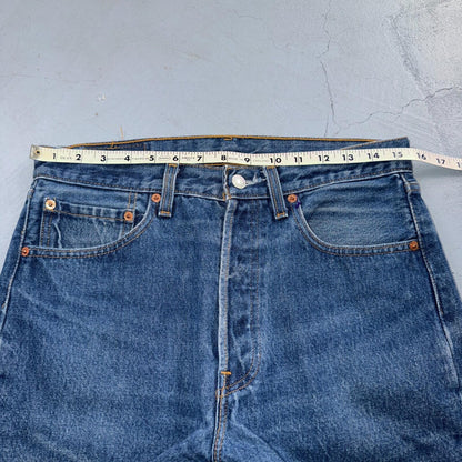 Levis 501 Vintage 90s USA XX Straight Leg Jeans Blue Med Wash 32x36 Act 31x33
