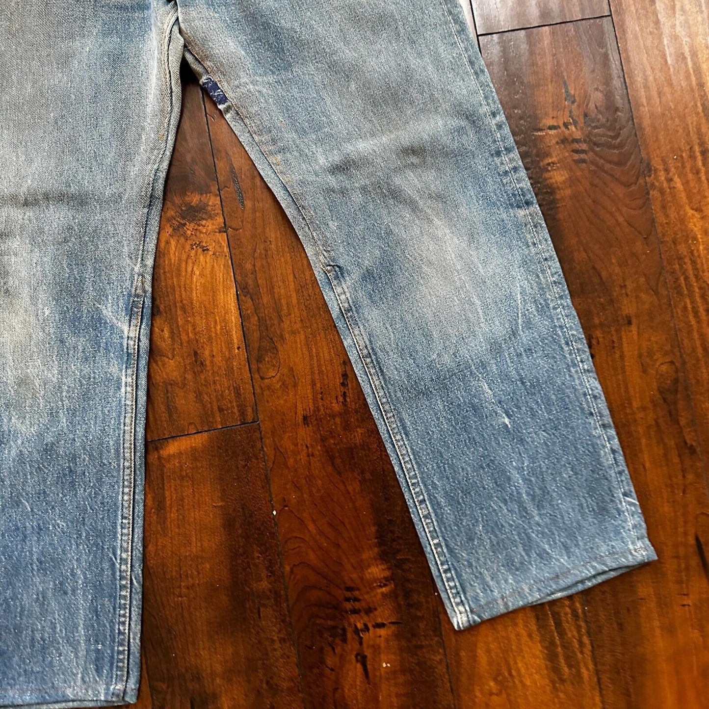 VTG USA Levis 501 Button Fly 80s Tag Jeans 32x27 Straight Leg Thrashed Ripped
