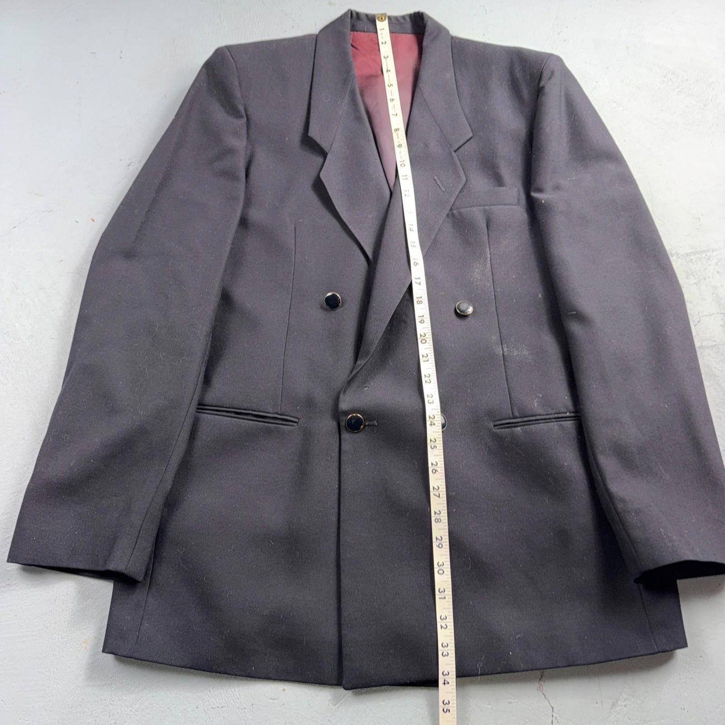 MASCIARELLI MODA DEL MONDO Pure Wool Suit Double Breast Jacket Vintage 80s