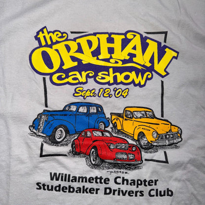Orphan Show 2004 Y2K Cars VTG T Shirt Drivers Club Hot Rod Cool Graphic