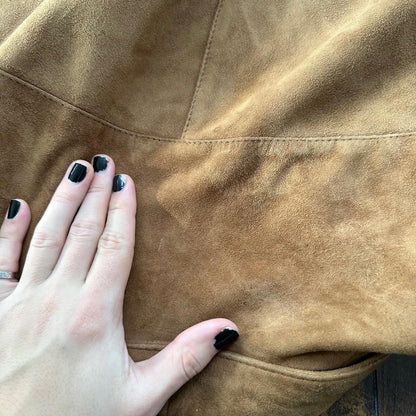 Remy Vintage Brown Suede Leather Jacket Blazer 42 80s 70s Winter Cool Rockabilly