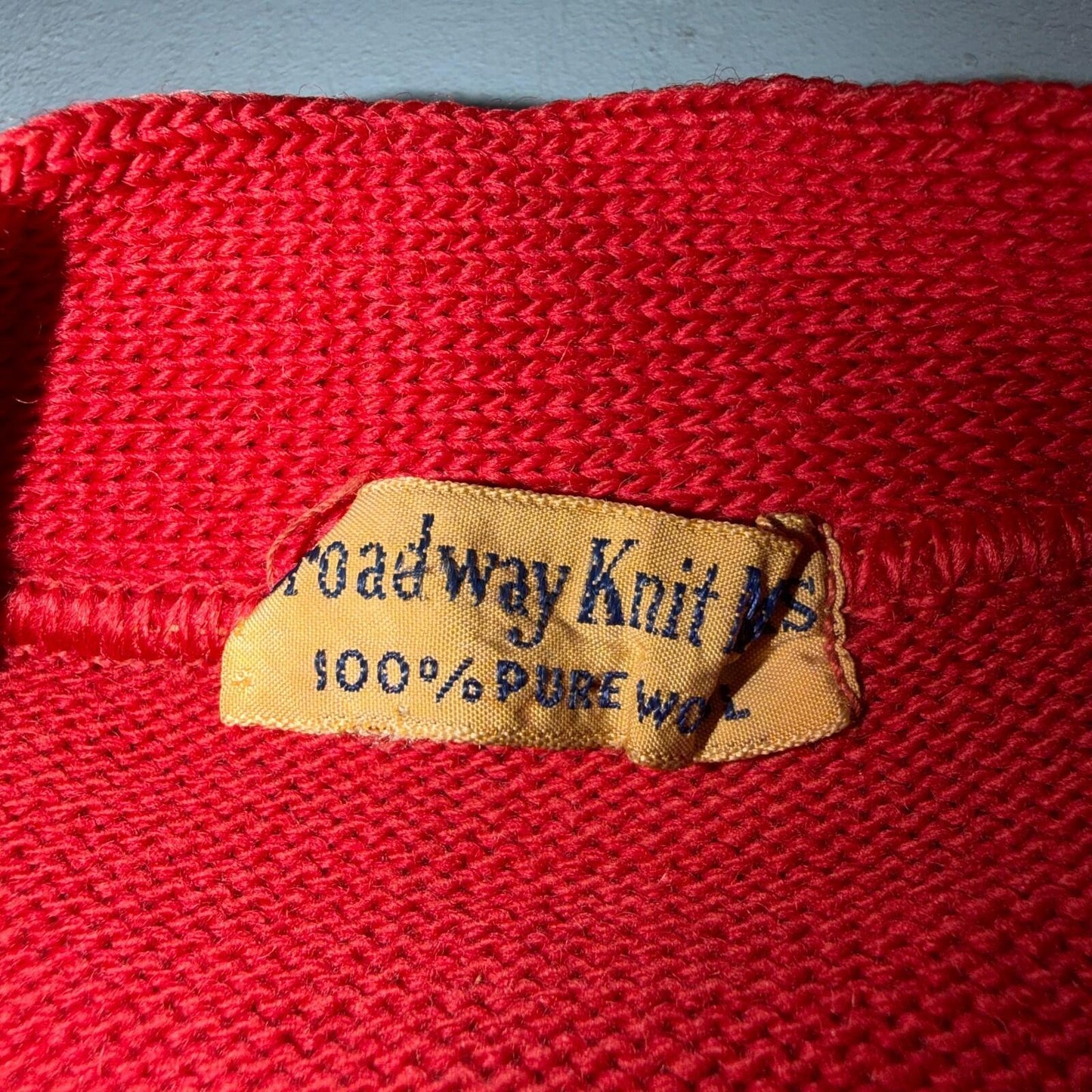 VTG Broadway Knitting Mills Mens S/M Cardigan 50s 60s Grunge Rockabilly Mod