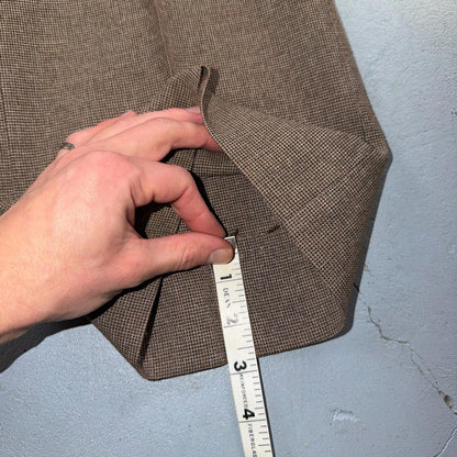 VTG Mens 3 PC Suit 40 Jacket Coat Pants Vest Plaid Rockabilly 70s 1970s Brown