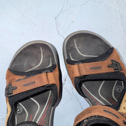 ECCO Off Road Receptor 2 Strap Black/Tan Hiking Sandals Men's EU 41