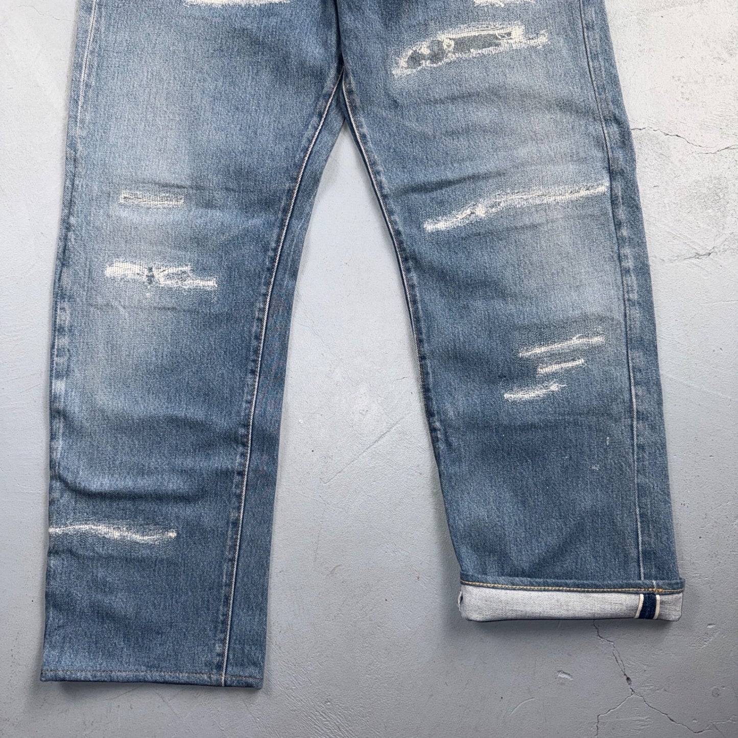 Levis 501 Vintage 80s Redline Selvedge USA XX Jeans Light Wash 34x36 Act 31x27
