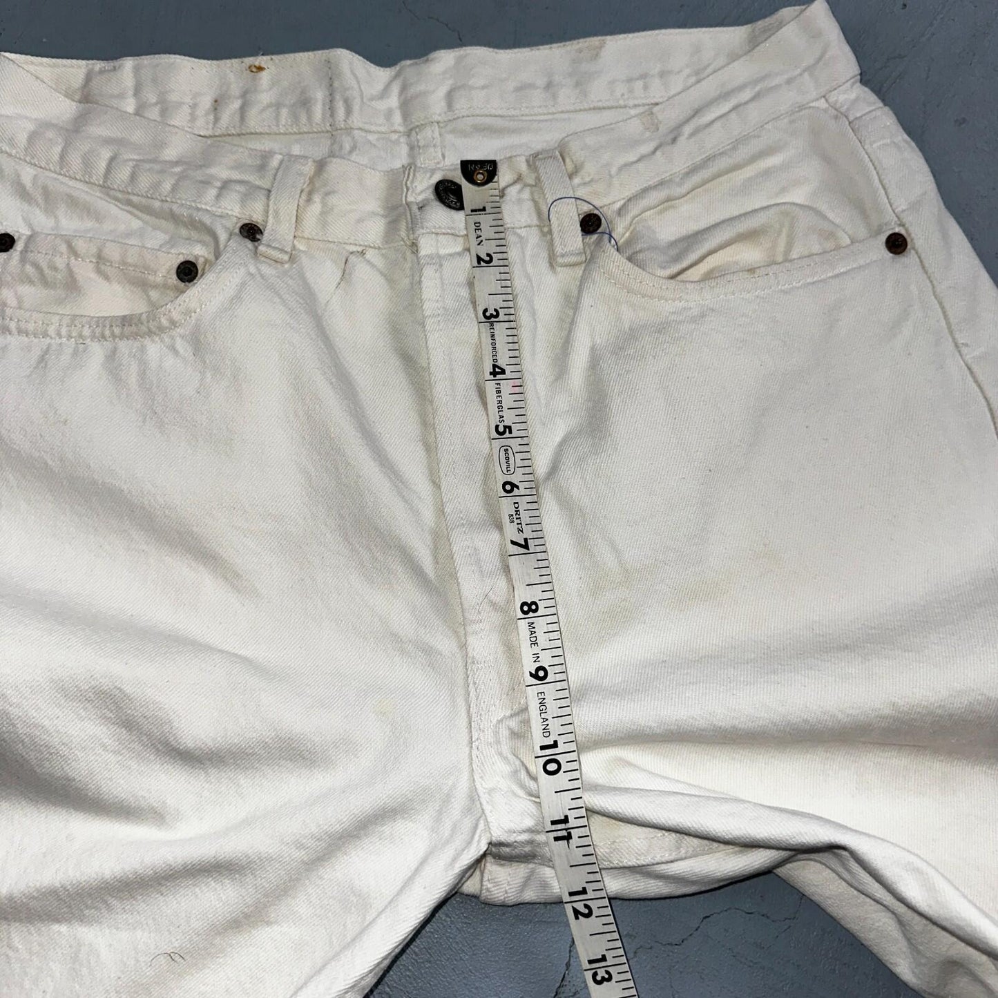 Levis 501 Vintage 80s USA XX Straight Leg Jeans White Light Wash 34x32 Act 31x31