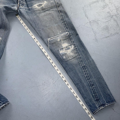 Levis 501 Vintage 70s SS Redline Selvedge USA XX Jeans Light Wash 32x28 Skinny