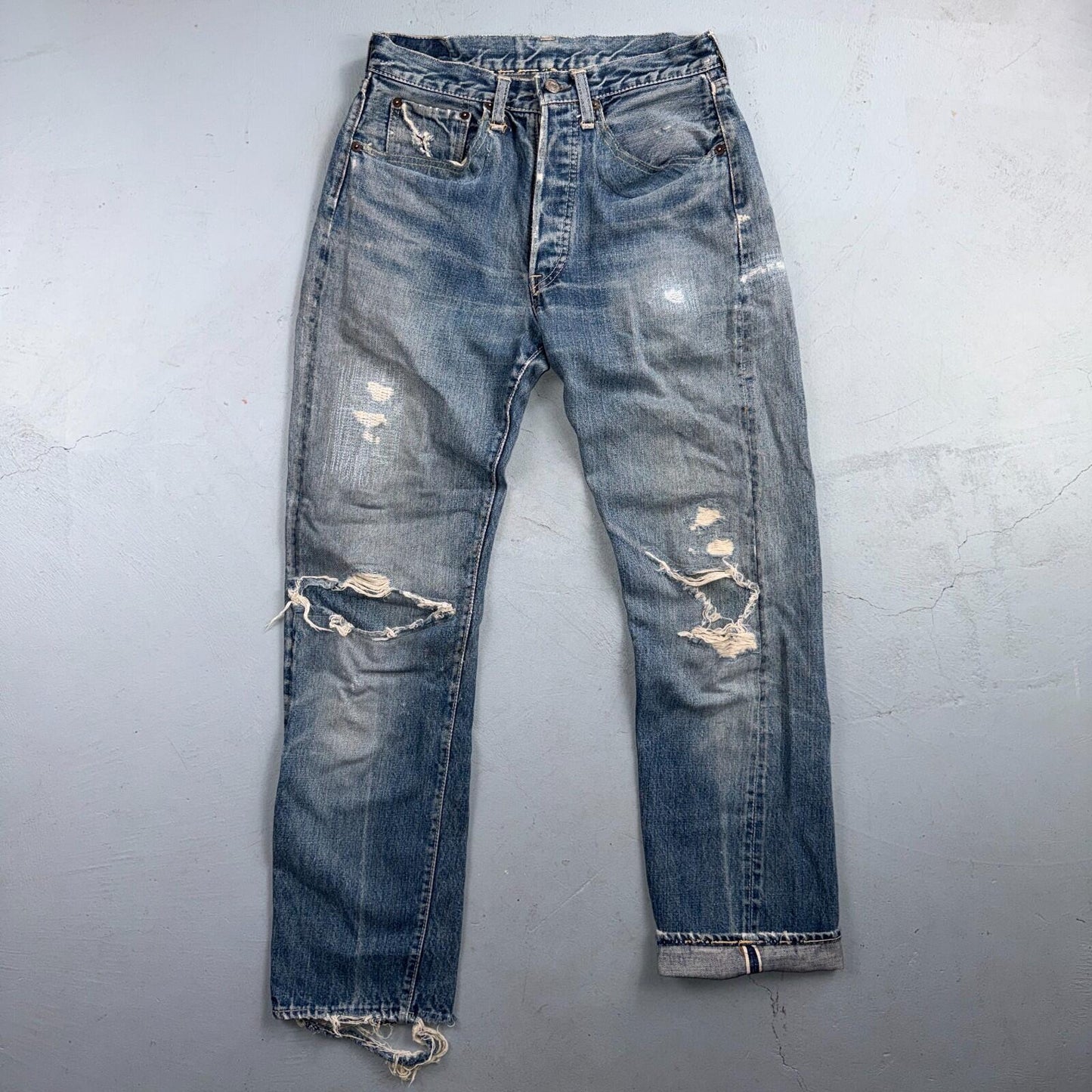 Levis 501 Big E Vintage 60s Redline Selvedge USA XX 1960s Jeans 66 Act 27x29