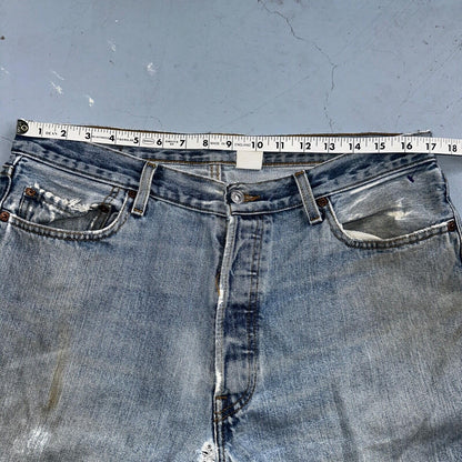 Levis 501 Vintage 90s Mexico Straight Leg Jeans 36x34 Y2K Light Wash Act 34x34