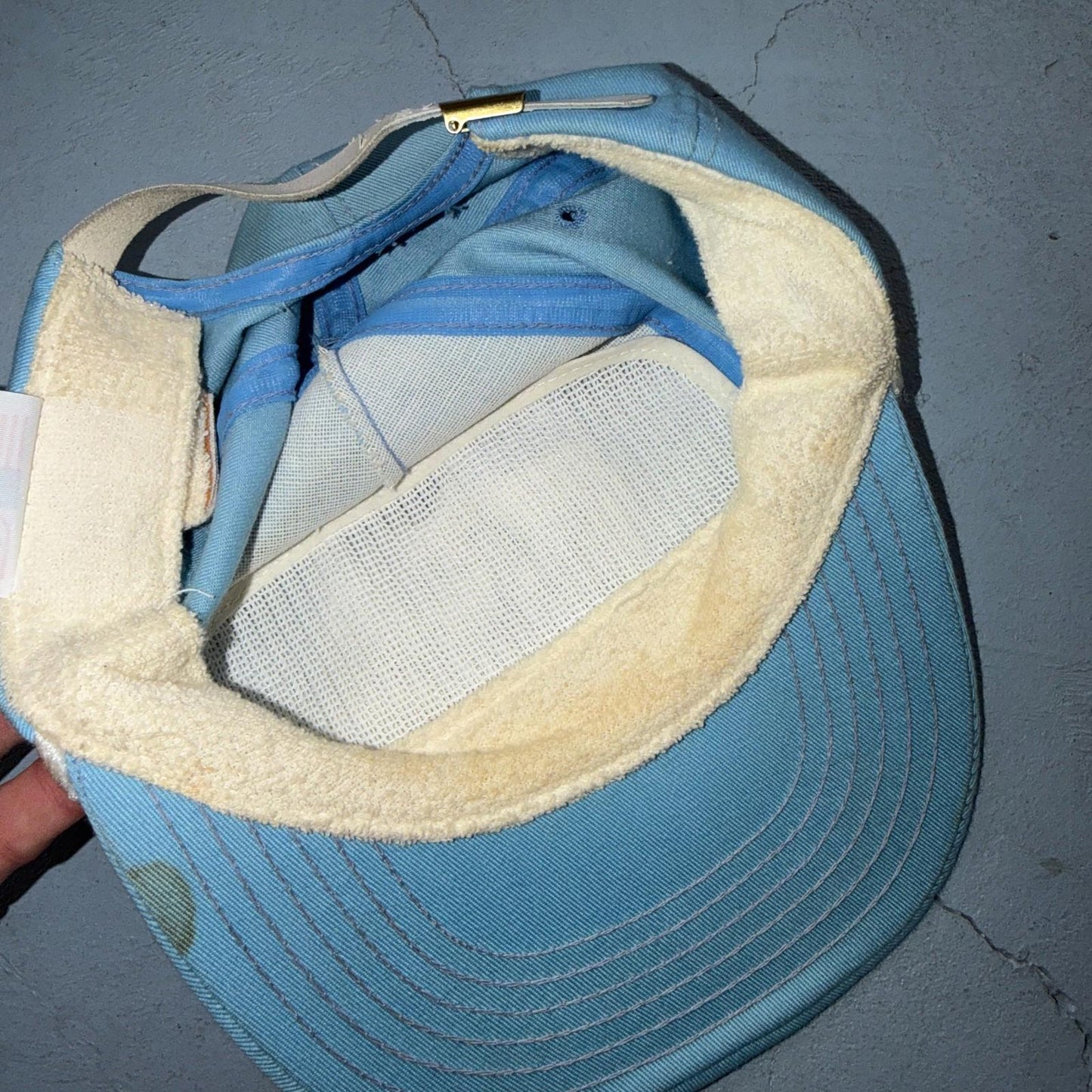 PRO AM Golf Clubs VTG Hat Baseball Cap Snapback Baby Blue USA Golfing Fun Sports